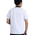 thumbnail image 4 of Chef Short Sleeve Breathable Breasted Cooking Clothes Catering Chef Work Uniform Summer Bakery Unisex Workwear Restaurant Kitchen White XL, 4 of 9