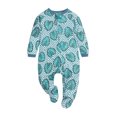thumbnail image 1 of Autumn Baby Kids Double Zipper Clothes Sleeping Pajamas Rompers Newborn Overalls, 1 of 8