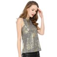 thumbnail image 4 of INSPIRE CHIC Junior's Metallic Shiny Tank Top Party Club A-Line Shimmer Camisole, 4 of 6