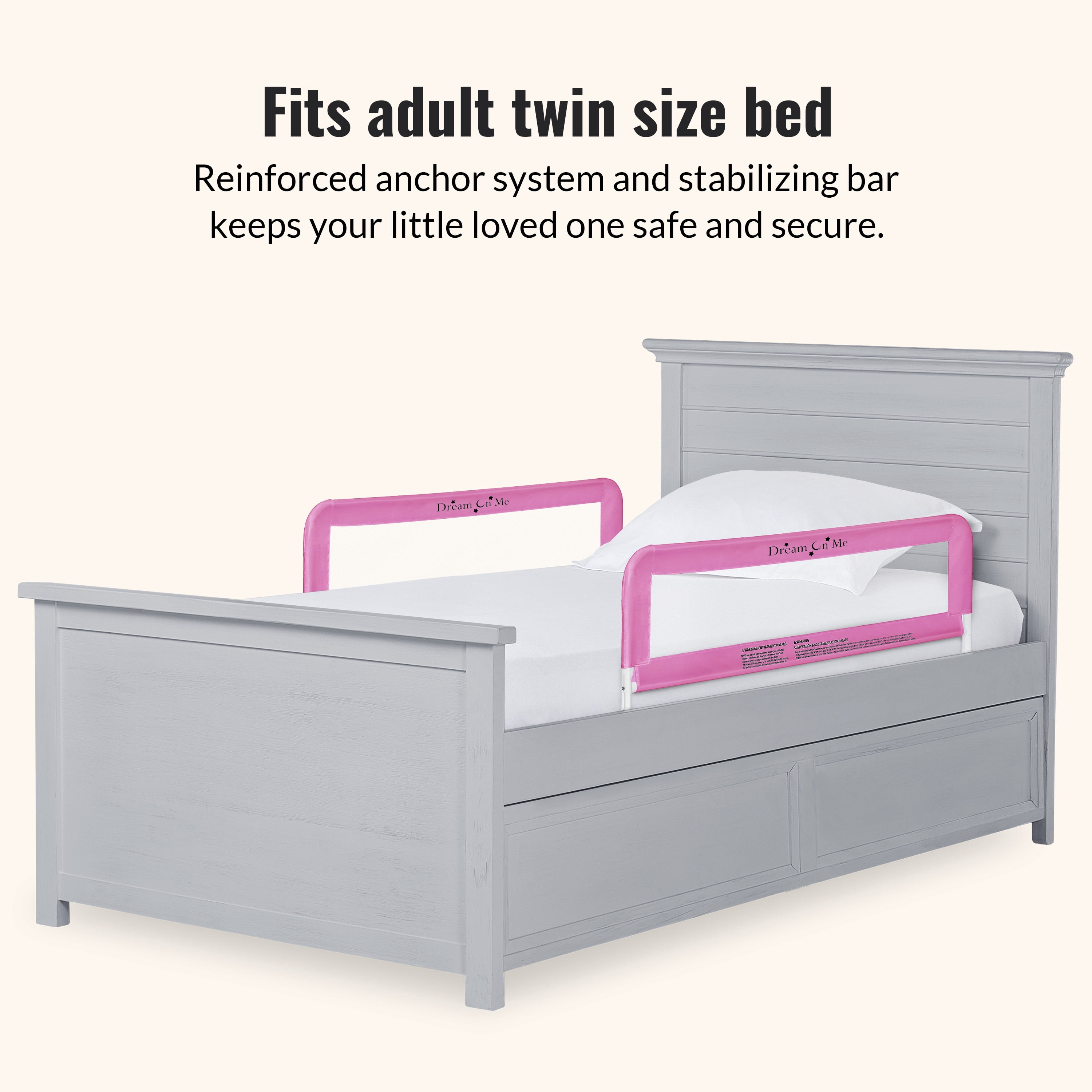 Dream On Me Mesh Security Bed Rails, Double Pack