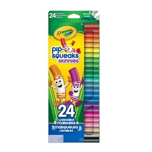 Crayola Pip-Squeaks Skinnies Marqueurs lavables, 24 Nombre