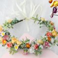 thumbnail image 4 of Fleur Tête Couronne Cheveux Guirlande Bande de Cheveux Réglable Bandeau de Fleur pour Fête de Mariage, 4 of 8