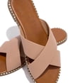 thumbnail image 4 of Dvkptbk Womens Flat Sandals Open Toe Slides Adjustable Slip On Slippers for Summer for Beach, Home, Indoor Outdoor Use ummer, 4 of 7