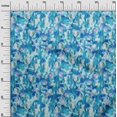 thumbnail image 2 of oneOone Tissu Polyester Lycra Texture Aquarelle Tissu Imprimé au Mètre 56 Pouces de Large, 2 of 4