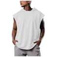 thumbnail image 1 of Timegard Tank Tops Men Sleeveless Hoodies Pullover Solid Color Casual Loose Workout Tee Shirts Summer, 1 of 5