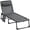 Grey, variant on Outsunny Folding Lounge Chair, Reclining Tanning Chair with Adjustable Back