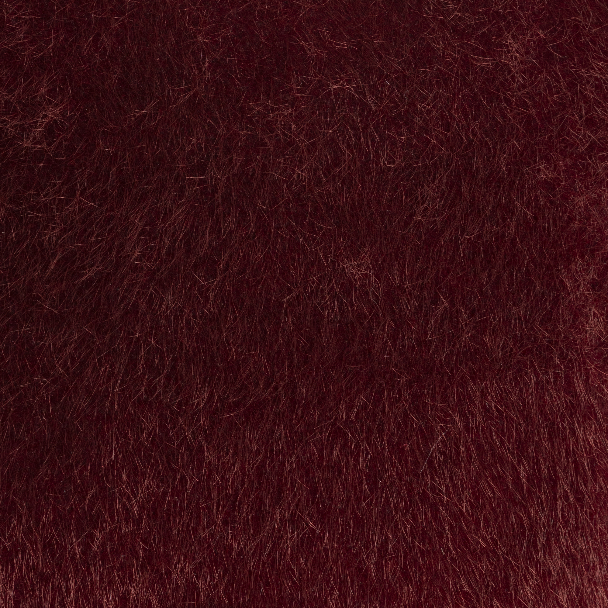 Holiday Time Burgundy Mohair Christmas Tree Skirt with Satin Soft Ribbon and Bow, 48 inches