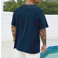 thumbnail image 4 of SDNall Shorts pour Hommes Hommes Imprimé Col Rond Décontracté Mode Manches Courtes Blouses Col Rond Chemises Chemises pour Hommes,T-Shirts à Manches Longues pour Hommes,Chemises à Manches Longues pour Hommes, 4 of 5