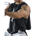 thumbnail image 3 of Summer Men's Sports Vest Letter Printed Round Neck Sleeveless Quick-Dry Workout Tank Tops, 3 of 5