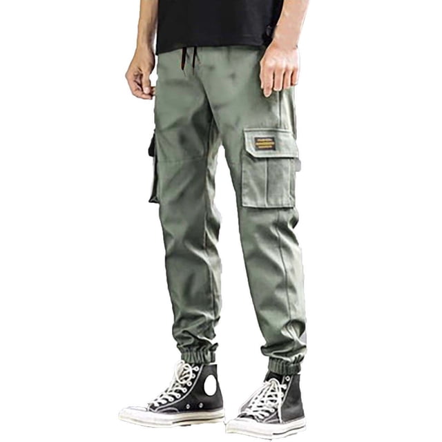 Ketyyh-chn99 Pantalon Cargo Ample Coupe Décontractée Shorts Pantalon Cargo Randonnée Pantalon à Multiples Poches Vert,TG