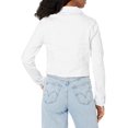 thumbnail image 2 of YDX Women's Jeans Denim Jacket Raw Hem Cropped in Black, Ripped White, Medium, 2 of 2