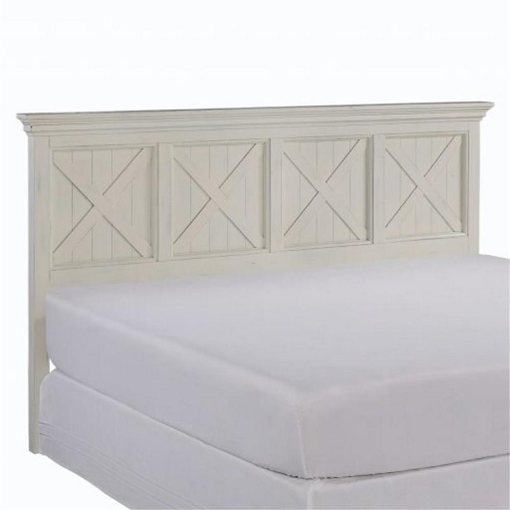 Homestyles Seaside Lodge Tête de Lit King en Bois en Blanc Cassé