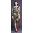 thumbnail image 2 of Bimba Aquarelle Femme Courte Plage Kaftan Tenue de Plage Paréo de Bikini Robe Midi-P-L, 2 of 5