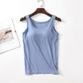 thumbnail image 4 of Wijhcboe 2025 Débardeurs pour Femmes avec 2x Hauts pour Femmes avec Soutien-Gorge Intégré 2024 Haut de Compression Femme Été Décontracté Col Rond Haut pour Femmes Camisole Sans Manches Grande Taille Haut pour Femmes Hauts d'Entraînement Rembourrés en Coton 49er T, 4 of 4