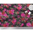 thumbnail image 3 of Soimoi Polyester Crepe Fabric Leaves & Floral Fabric Prints by Yard 42 Inch Wide, 3 of 3