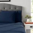 thumbnail image 4 of Mainstays 4-Piece 300 Thread Count Blue- CVC Cotton Blend Bed Sheet Set, Double (Adult), 4 of 5