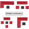 thumbnail image 3 of Kullavik Ensemble de Meubles en Osier pour Patio Extérieur 6 Pcs avec Coussins, Rouge, 3 of 5