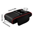thumbnail image 3 of Red Car Armrest Organizer With Usb Charging Ports And Cup Holder For Console Storage Leather Material With High Elasticity Sponge 1Pc 1.10 Pounds, 3 of 4