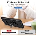 thumbnail image 3 of KOMI for Google Pixel 6 Case with Screen Protector, Built in 360 Adjustable Ring Kickstand Military Protective Armor ShockProof Cover - Black, 3 of 5