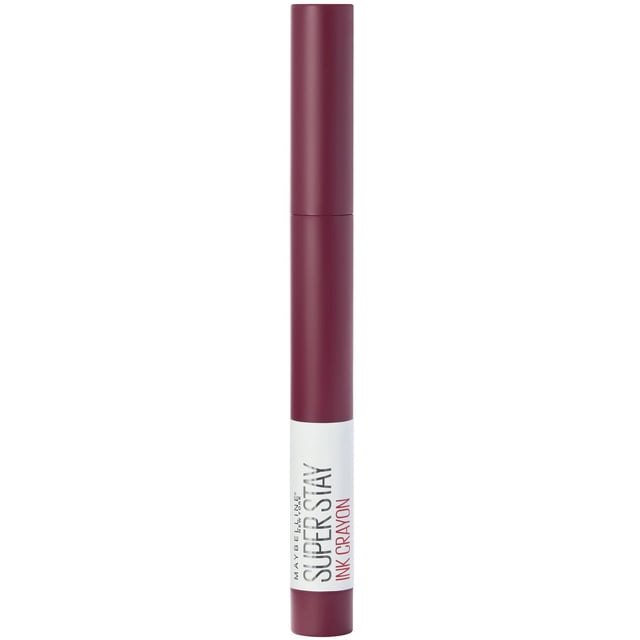 Super Stay®Ink Rouge à Lèvres en tube Cylindrique Bourgogne Mat avec Étiquette Blanche Affichant la Marque et le Nom du Produit, Doté d'Une Technologie d'Encre Longue Tenue pour une Couleur de Lèvres Mate jusqu'à 8 Heures, Embout Précis et Aiguiseur Intégré pour une application Contrôlée.