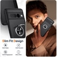 thumbnail image 5 of KOMI for Google Pixel 7 Pro Case, Slim Fit Case for Pixel 7 Pro with Ring Holder Kickstand,[Military Grade Drop Tested] Dual Layer Shockproof Protective Phone Case for Pixel 7 Pro 6.7", Black, 5 of 5