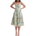 thumbnail image 1 of Gupgi Robe Midi à Fleurs pour Femmes Sans Manches Fendue Fluide Boho avec Poches, 1 of 9