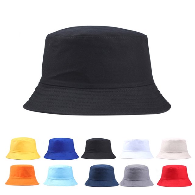 Bucket Hat Portable Solid Color Folding Fisherman Sun Hat Outdoor Men Women Bucket Cap