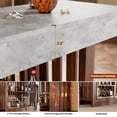 thumbnail image 4 of GloryStar 63 Inch Modern Bar Table, Counter Height Design with 2-Tier Storage, Accommodates 4-8 People, Versatile Pub Table for Breakfast, Coffee, Dining Room, Bistro, or Living Room, 4 of 7