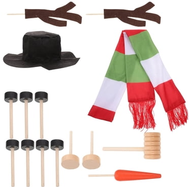PENGXIANG 1 Set Snowman Dressing up Props Kit Christmas Snowman DIY Decor Prop Supplies