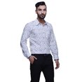 thumbnail image 2 of BESTMAN Chemise en Coton pour Hommes à Manches Longues Imprimée à Col Écarté Chemise Ajustée Formelle, 2 of 5
