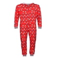 thumbnail image 2 of Christmas Family Matching Jumpsuit Pajamas Set Cute Fairy Light Patterns Long Sleeve Front Zipper, 2 of 9