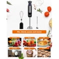 thumbnail image 4 of COMMERCIAL CHEF Immersion Blender, Multi-Purpose Immersion Hand Blender with Stainless Steel Blade, Handheld Mixer with 8 Variable Speed Options, 4 of 7