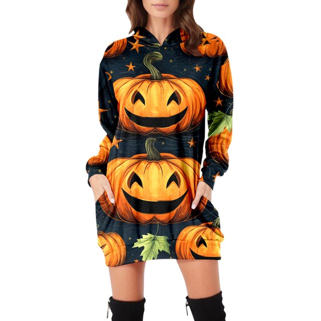 TJAZFJPA Robes Chinoises pour Femmes Robe Adaptée pour Femmes Robe à Imprimé Vintage Chandails à Capuchon à Manches Longues Robes Midi à Manches Longues avec Poches Robe Noire et Dorée Robes Tube pour Femmes