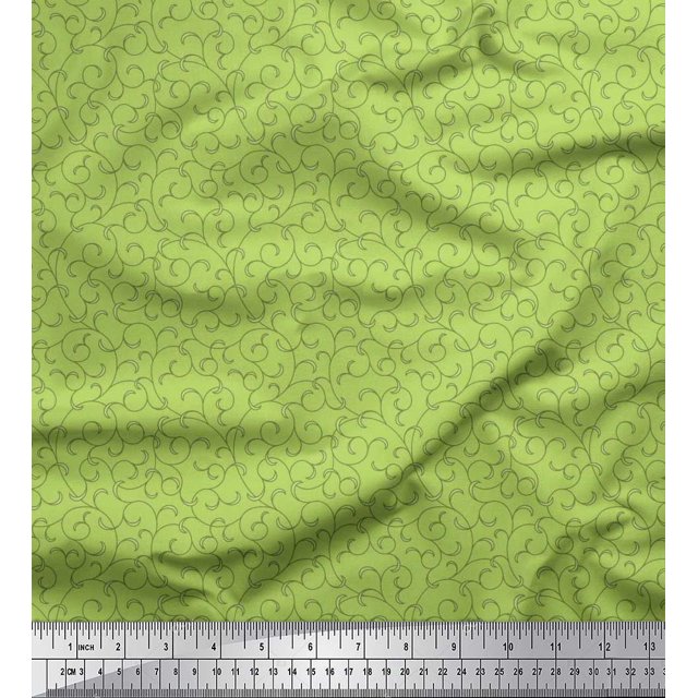 Soimoi Rayon Fabric Swirl Abstract Print Fabric by the Yard 42 Inch Wide