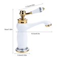 thumbnail image 4 of VIFER Floral Pattern Single Handle Mixer Tap Cold/Hot Water Faucet for Bathroom Basin Sink Single Handle Mixer Kitchen Sink Water Tap (White), 4 of 8
