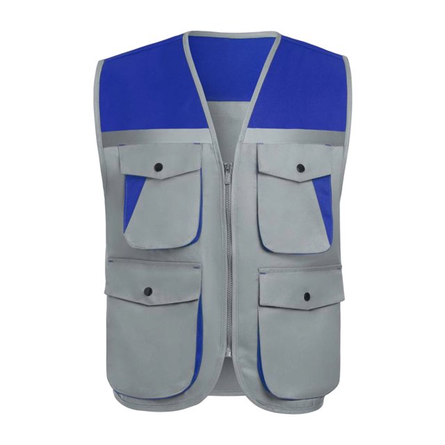 Mineart Safety Vest for Men Reflective Hi Vis Zip Up Work Waistcoat Multi Pocket for Outdoor Working