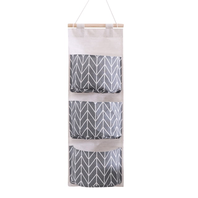 TopLLC Multifunctional Hanging Fabric Storage Bag Sundries Storage Bag Dormitory Mobile Phone Storage Bag Door Rear Hanging Bag