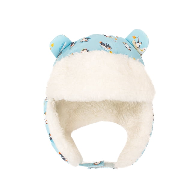 FlapJackKids - Water Repellent Trapper Hat Fishing Penguin 6-24M
