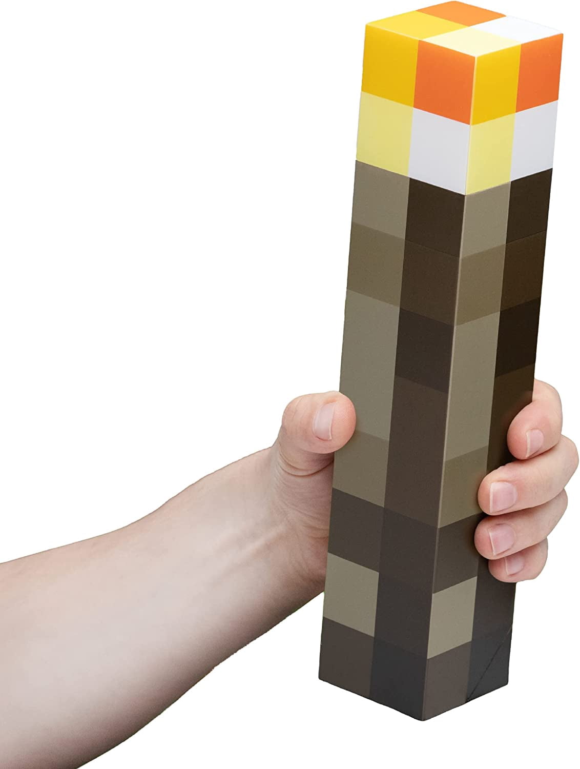 Jinsinto Minecraft Torche avec 2 modes d'Éclairage, Montage Mural et Autoportant, à Piles
