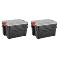 thumbnail image 1 of Rubbermaid 24 Gal Action Packer Contenant de Rangement Verrouillable, Noir (Lot de 2), 1 of 12