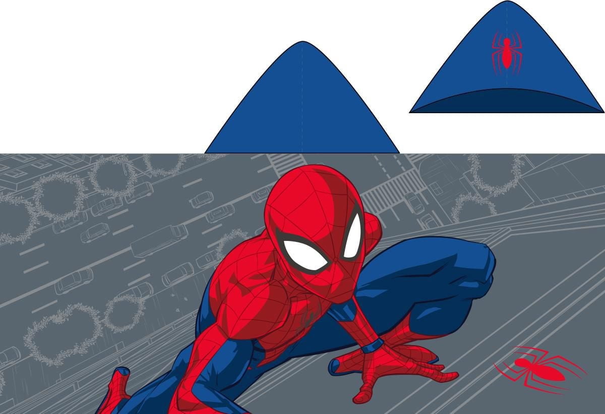 Marvel Spider-Man 'Crime Fighter' Hooded Towel, 100% Cotton