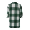 thumbnail image 3 of Women Plaid Windbreaker Coat Button-down Long Sleeve Lapel Jacket With Pockets Fall Spring Outwear, 3 of 6