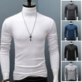 thumbnail image 4 of Winter Warm Men Mock Neck Basic Plain T-Shirt Blouse Pullover Long Sleeve Top, 4 of 5