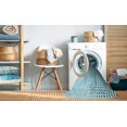 thumbnail image 2 of Ahgly Company Tapis d'Intérieur Lavable en Machine Carré Bleu Électrique Transitionnel, 4 Pieds Carré, 2 of 7
