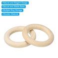 thumbnail image 4 of Unique Bargains 35mm Wooden Rings for Crafts, 30 Pack Natural Wood Rings Unfinished Wood Loop Circle, 4 of 8