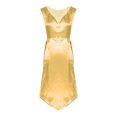 thumbnail image 3 of Nyeemya Robe de Danse Sans Manches Métallique Ourlet Irrégulier Jaune L/TG, 3 of 7