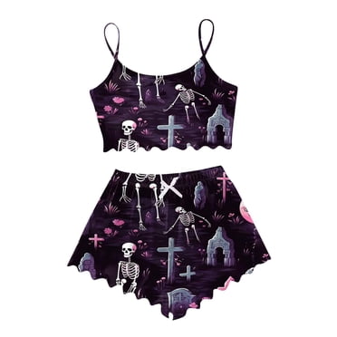 GDREDA Pyjama Homme Camisole pour Femme Ensemble de Pyjama Femme Ensembles de Pyjama Pyjamas Noir,G