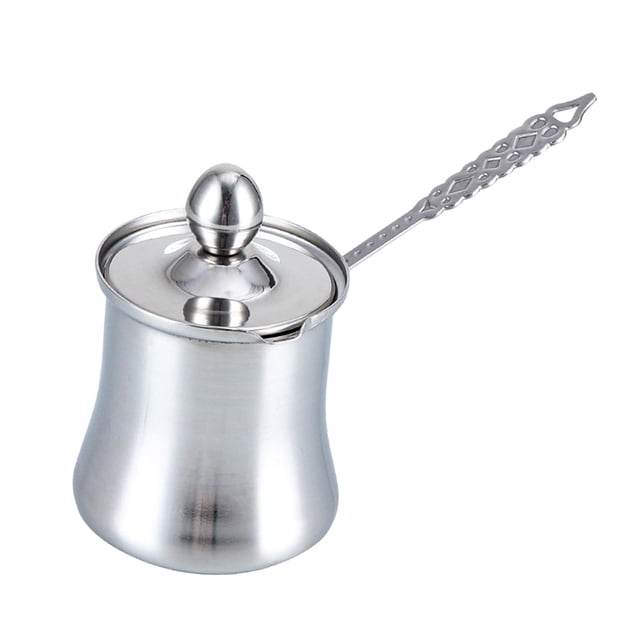 Siruishop Coffee Pot Long Handle Butter Stainless Steel Arabic for Office Home Kitchen 280ml
