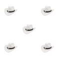 thumbnail image 2 of Decodeary Western Outback Cowboy Hat Channel Inner Cowboy Classic Hat Large Brim Provides white 5Set, 2 of 6