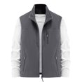 thumbnail image 1 of Birdeem Mens Thin Workwear Solid Color Stand Collar Sleeveless Jacket Tank Tops, 1 of 8
